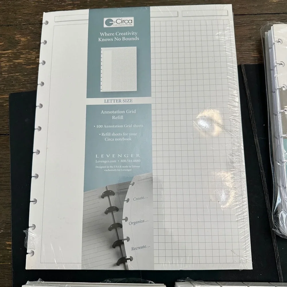 Levenger Circa Disc Bound Planner Accessories Various Sizes 4 Pc Lot -New